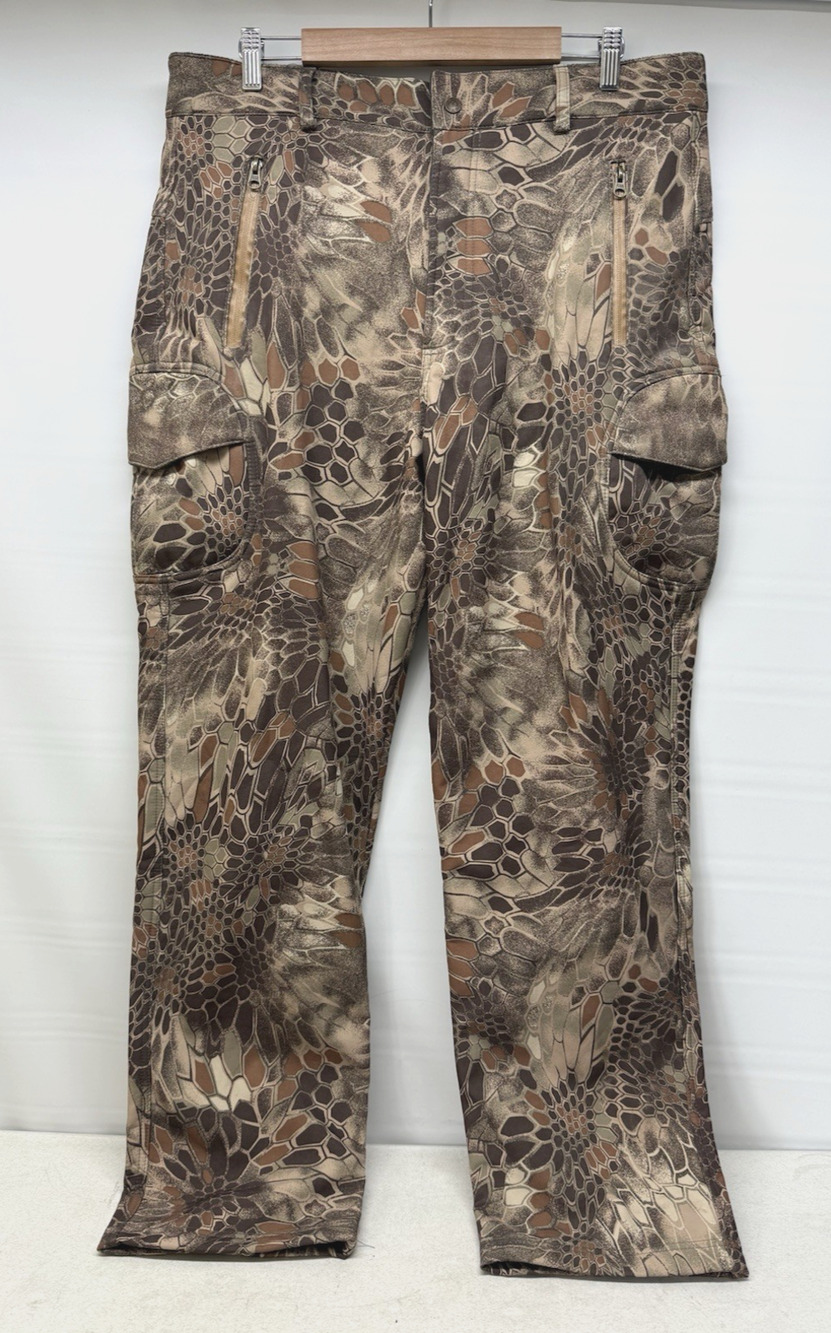 HAN-WILD Tactical Pants Men's XXL Brown Camo Cargo Soft Shell